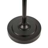 Bridgeport Designs Franklin 3-Light Industrial Floor Lamp – Black Iron Finish with Brass Cage Shades and Vintage LED Edison Bulbs