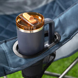 Timber Ridge Outdoor Loveseat Folding Camping Chair with Integrated Center Table