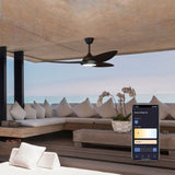 Atomi Smart 60" Wi-Fi Outdoor Ceiling Fan with Color-Changing LED Light