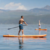 Aqua Marina AMGO 12' Electric Inflatable Paddle Board with Power Fin Propulsion, Sports III Paddle & All-Around Stable Design