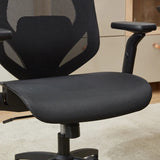 TrueWellness Mesh Office Chair - Ergonomic Adjustable Lumbar Mid Back 300lb Black