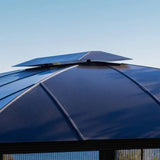 Paragon Siena Aluminum Hardtop Gazebo with Sliding Screen Walls
