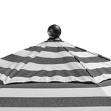 SunVilla 11' Round Cabana Stripe Aluminum Market Umbrella with Sunbrella Fabric