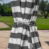 SunVilla 11' Round Cabana Stripe Aluminum Market Umbrella with Sunbrella Fabric