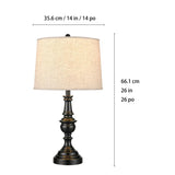 Bridgeport Designs Brighten 3-Piece Lamp Set with Handmade Linen Shades