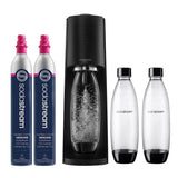 Sodastream Terra Sparkling Water Maker Bundle, 2 CO2 CQC Cylinders & Carbonating