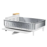 simplehuman Stainless Steel Frame Dish Rack, Swivel Drain Spout & Utensil Holder