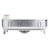 simplehuman Stainless Steel Frame Dish Rack, Swivel Drain Spout & Utensil Holder
