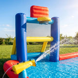 Sportspower Sportcourt Water Slide and Play Arena – Inflatable Backyard Sports Bounce House