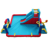 Sportspower Sportcourt Water Slide and Play Arena – Inflatable Backyard Sports Bounce House
