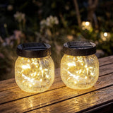 6 Pack Solar Hanging Globe Lanterns – Cracked Glass Outdoor Solar Lights