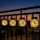 6 Pack Solar Hanging Globe Lanterns – Cracked Glass Outdoor Solar Lights