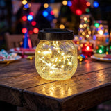 6 Pack Solar Hanging Globe Lanterns – Cracked Glass Outdoor Solar Lights