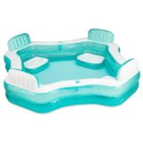 Funsicle Summer Escape 8.7ft Inflatable Family Pool with 4 Cushioned Seats