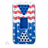 Funsicle Americana CoolPong Inflatable Pool Pong Game, 5.25 ft Floating Beer Pong Style Game with Cooler