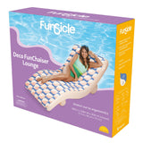 Funsicle Deco FunChaiser Lounge Inflatable Pool Float - 68" Floating Lounge Chair