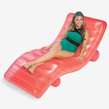 Funsicle FunChaiser Lounge 5.6 ft Inflatable Floating Lounger - Dry-Float Pool Chair
