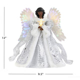 Mr. Christmas 12" Animated Celestial Angel Tree Topper with Illuminated Wings & Lighted Star
