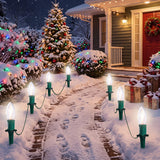 24 Ct C9 LED  Bulbs Warm White Christmas Walkway Lights, 30.75 ft