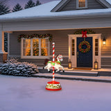 Mr. Christmas 50" Jumbo Lighted Carousel Horse with 20 Warm White LEDs & Timer, Indoor/Outdoor