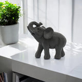 Sagebrook Home 7" Elephant Sculpture, Metallic Gold Polyresin Tabletop Figurine
