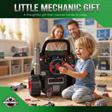 Qaba Large Truck Engine Toy Mechanic Repair Set with Lights, Sounds & Mist, 60-pc