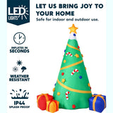 Joyfy 8 ft Christmas Tree Inflatable with Projection Lights, Green Indoor & Outdoor Holiday Decoration