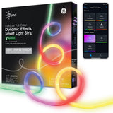 GE Cync Dynamic Effects Outdoor LED Light Strip Extension, 8 ft, Full Color & Music Sync