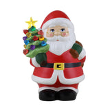 Mr. Christmas 9" Nostalgic Ceramic Santa with LED-Lighted Tree & 4-Hour Timer