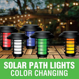 Bell + Howell Solar LED Pathway Lights with Remote, 8-Pack, Color Changing & Flickering Flame