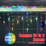 Joyfy 416 LED Christmas Icicle Lights, 78 Drops, 30.2ft Warm White with 8 Modes