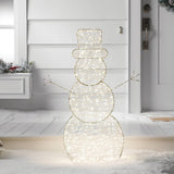 Wondershop 36" Champagne Metal Snowman, 750 Warm White LEDs, Twinkling Indoor & Outdoor Christmas Décor