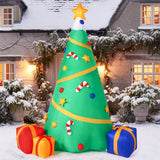 Joyfy 8 ft Christmas Tree Inflatable with Projection Lights, Green Indoor & Outdoor Holiday Decoration