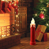 Mr. Christmas 24" Retro Blow Mold Candle with Flickering LED, Glitter Finish & 4-Hour Timer