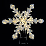 Mr. Christmas 35" Outdoor Twinkling LED Snowflake with Metal Easel & Ground Stakes
