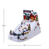 Mr. Christmas Winter Wonderland Alpine Slalom Animated Ski Slope, 15" Wide with LED Lights & 30 Songs
