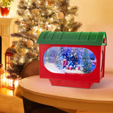 Costway 59" Musical Christmas Street Lamp, Sound-Activated Snow Globe with Detachable Mailbox Lantern