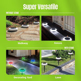 Bell + Howell Vividisk Color Changing Solar LED Disk Ground Lights, 8-Pack