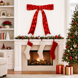 Best Choice Products 36" Pre-Lit Red Christmas Bow with 90 LEDs, 8 Modes & Timer