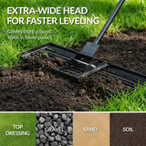 Best Choice Products Lawn Leveling Rake, 30" x 10" Steel Head with Adjustable 52.8"–78" Handle