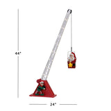 Mr. Christmas Animated Santa’s Christmas Crane with LED Star, 15 Carols & Extending Arm up to 44"