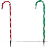Northlight 28" Lighted Candy Cane Pathway Markers, Set of 6, Red & Green with 100 Lights