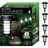 Bell + Howell Solar LED Pathway Lights with Remote, 8-Pack, Color Changing & Flickering Flame