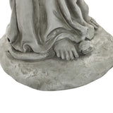 LuxenHome Virgin Mary Statue, 29.5" Ivory Blessed Mother Sculpture, Indoor & Outdoor Garden Décor