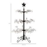 Best Choice Products 3ft Wrought Iron Ornament Display Tree with Folding Branches, Stand & Star Topper