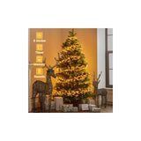 1000 LED Christmas Cluster Lights, 49 ft, Warm White, Green Cable, Remote & 8 Modes