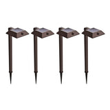 Home Zone Living Secure Linkable Solar Pathway Lights, 4-Pack, 300-Lumen Motion Sensor