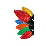 GE StayBright C9 Diamond-Cut LED Christmas Lights, 75 Multicolor Bulbs, 37 ft Lighted Length, Storage Reel