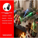 Joyfy 416 LED Christmas Icicle Lights, 78 Drops, 30.2ft Warm White with 8 Modes
