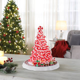 Mr. Christmas 9" Peppermint Tree with Animated Train, LED Lights & 15 Christmas Carols